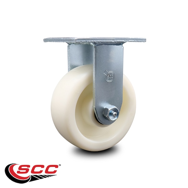 5 Inch Nylon Wheel Rigid Caster With Roller Bearing